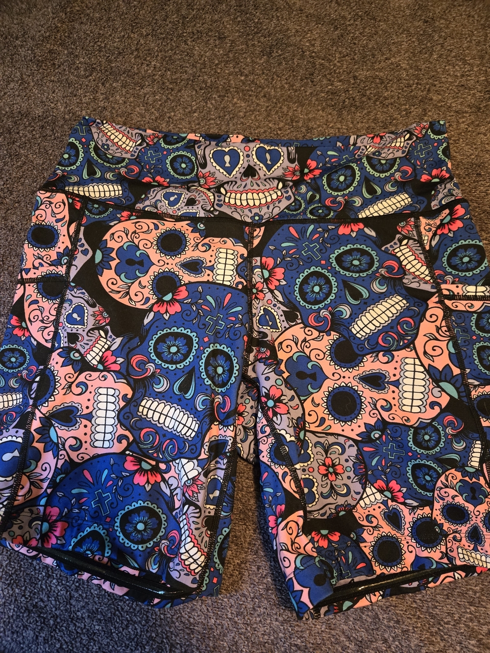 Constantly Varied Gear blue pink Sugar Skull Pattern  7" Lg